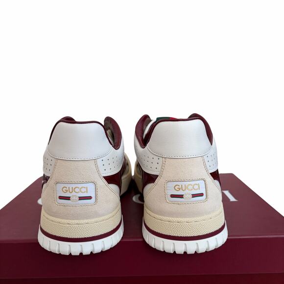 GUCCI Re-Web Sneaker White Leather 786186 Men\'s Size 11.5 US 12 $1150 NEW main image 14